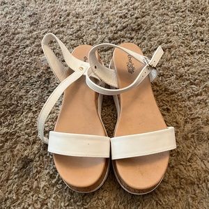 White tan sandals